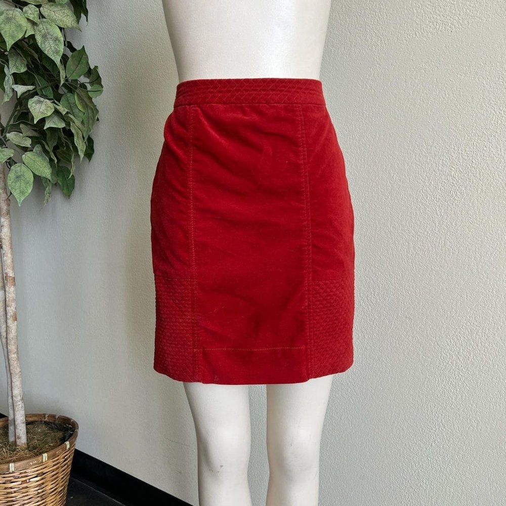Anthropologie Velvet Skirt
